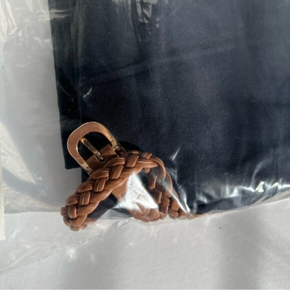 Zara, Women's Chino Pants with Braided Belt - Navy Blue. Size: 2(US). NWT (1631) - Picture 6 of 9